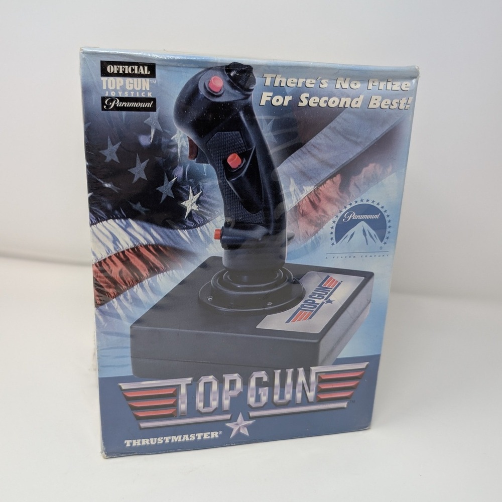 Thrustmaster Top Gun Official vintage 1996 Flight Stick Joystick for PC Unopened